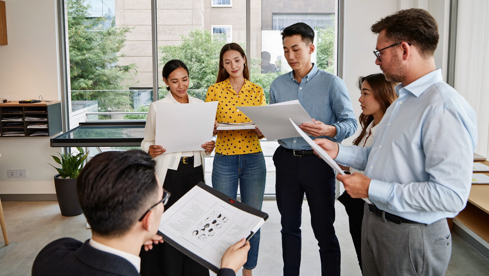 A specialist discussing the target audience with an entrepreneur