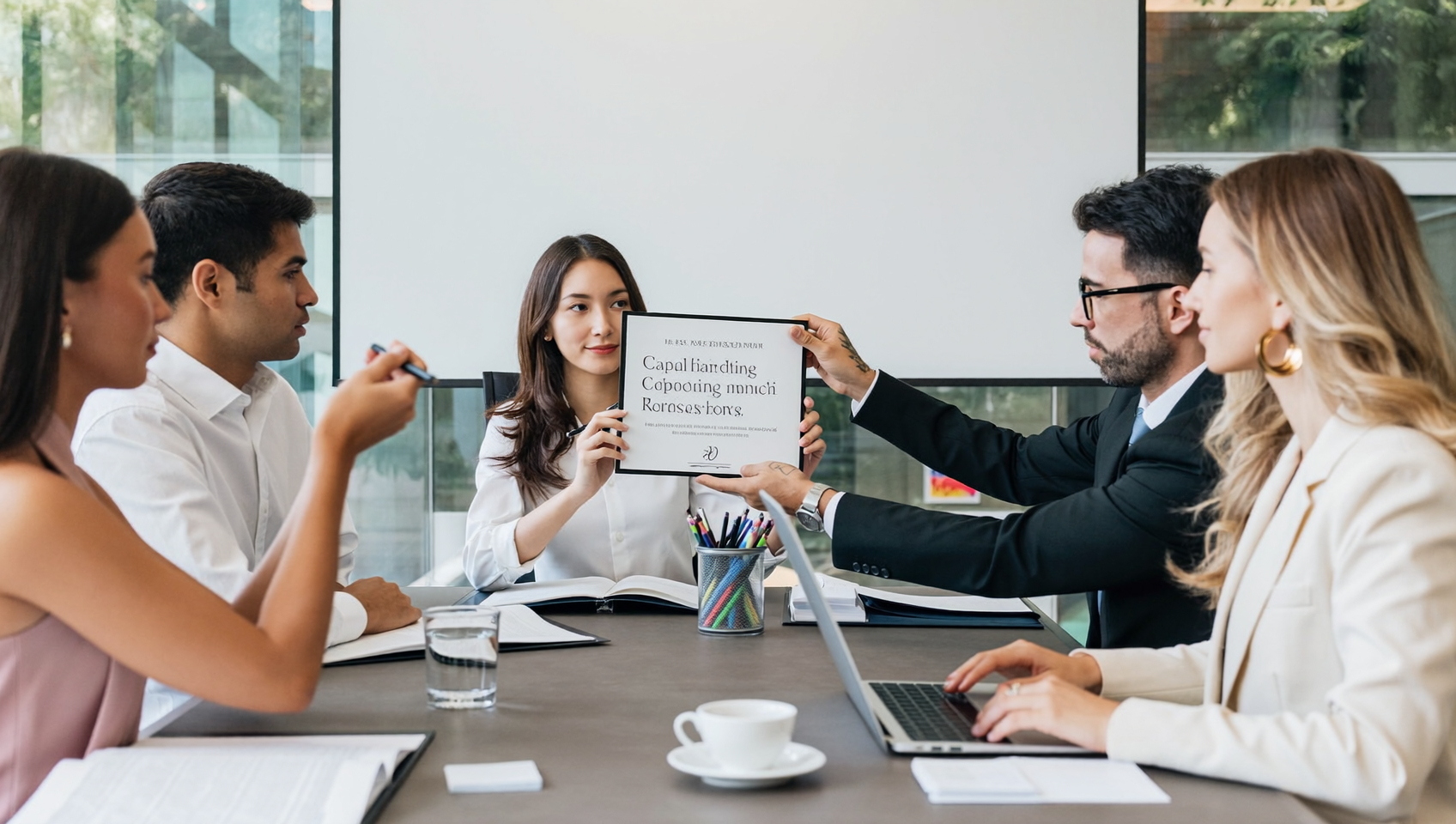 A team working on a promotion strategy